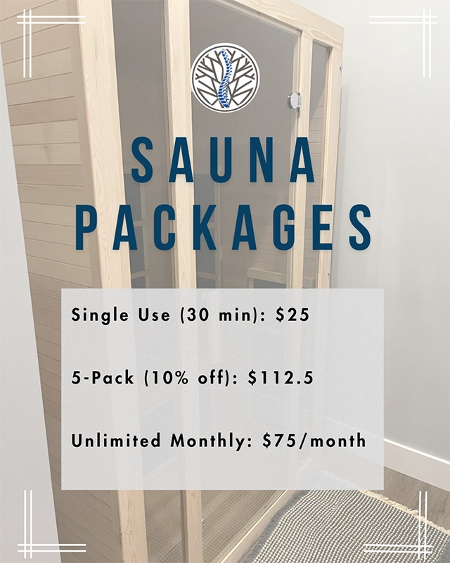 Chiropractic Zionsville IN Sauna Packages