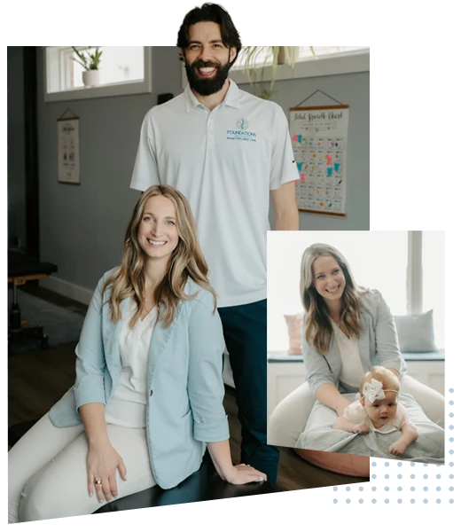 Chiropractor Zionsville IN Benjamin and Danielle Hennes Posing Together Home Page About The Team Showcase